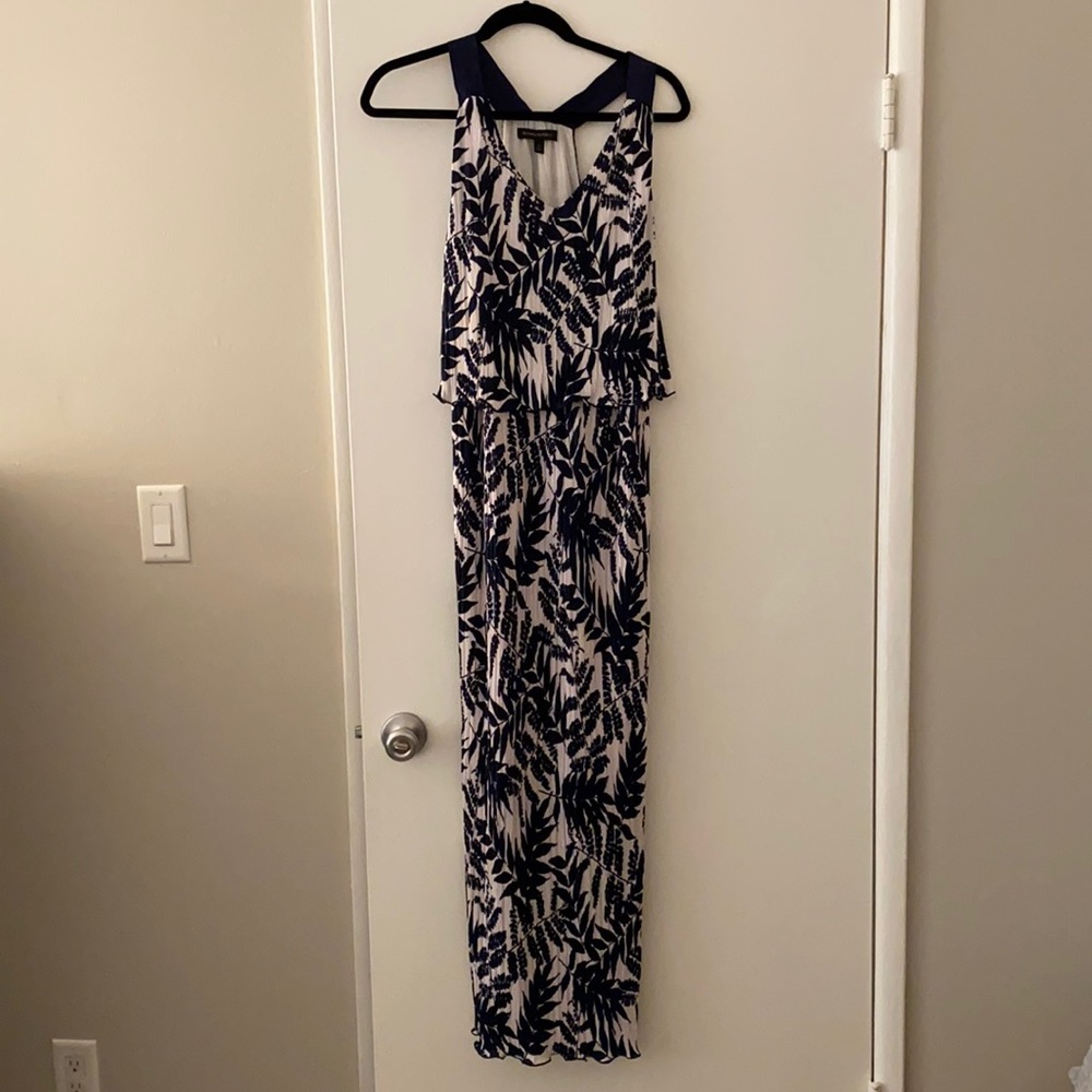 Banana Republic Pleated Double Layered Maxi Dress